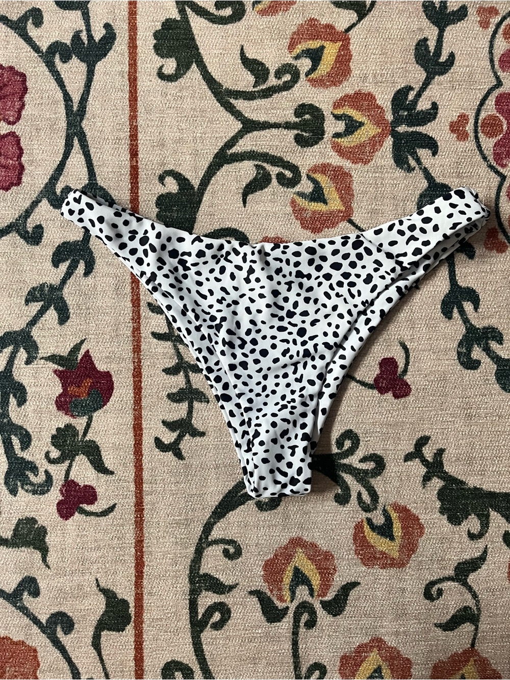 Black and White Dalmatian Print Bikini Bottom